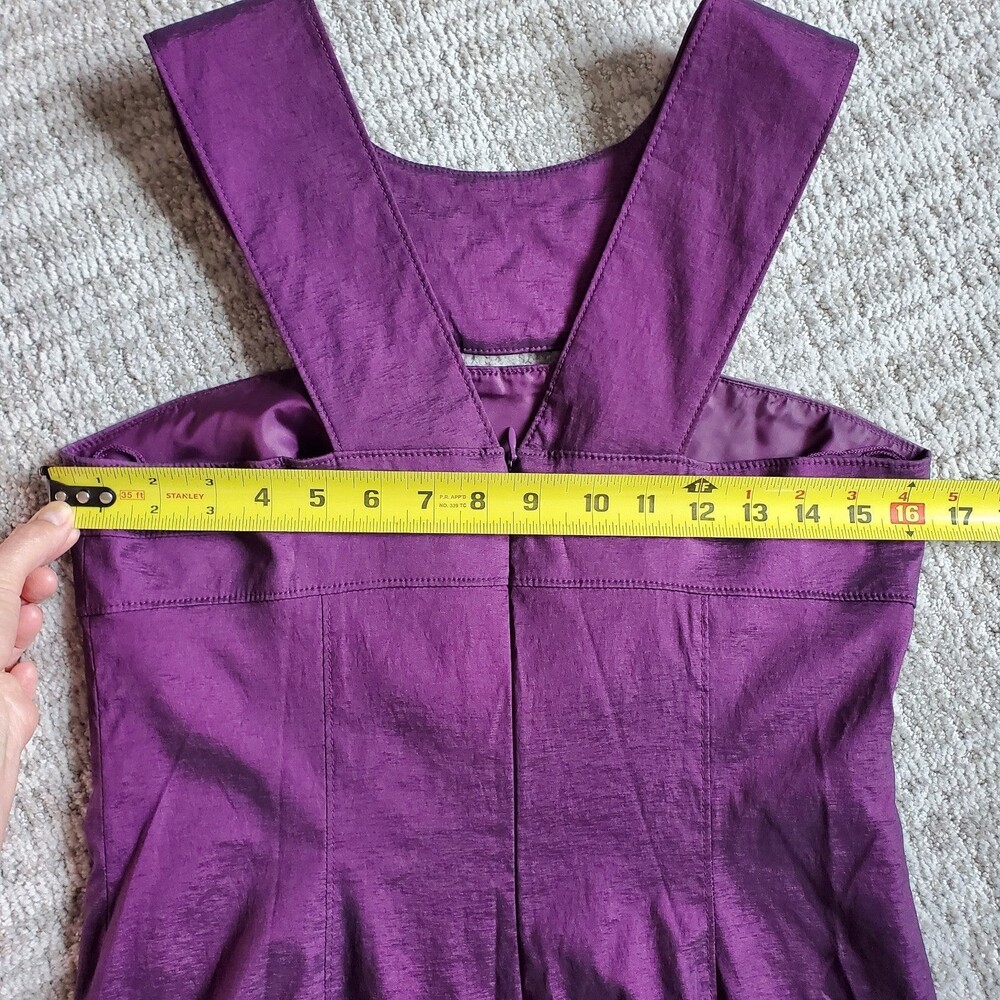 Adrianna Papell purple jeweled beaded neck special occasion dress size 8 women - Picture 10 of 11